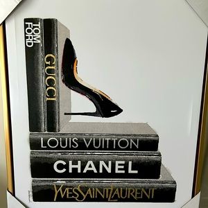 YSL Prada LV Coco Chanel Christian Dior Paris Valentino Books ART CAVAS 💖Rare💯